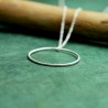 Collier rond texturé fin Maya en argent 925 recyclé et surcyclé