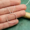 Collier rond texturé fin Maya en argent 925 recyclé et surcyclé