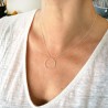 Collier rond texturé fin Maya en argent 925 recyclé et surcyclé