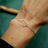 Maya cloud bracelet in recycled and upcycled 925 silver adjustable ...