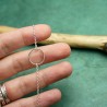 Bracelet rond minimaliste Maya pour femme en argent 925 recyclé et surcyclé ajustable