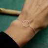 Rundes Maya-Armband aus recyceltem und upgecyceltem 925er Silber, verstellbar