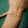 Rundes Maya-Armband aus recyceltem und upgecyceltem 925er Silber, verstellbar