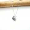 Stern- und Medaillon-Halskette aus 925er Silber an dünner, minimalistischer Kette