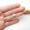 925 silver star and medallion necklace on thin minimalist chain