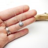 925 silver star and medallion necklace on thin minimalist chain