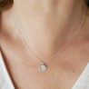 Collier en argent 925 étoile et médaille sur chaine fine minimaliste made in France