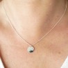 Stern- und Medaillon-Halskette aus 925er Silber an dünner, minimalistischer Kette