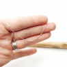 Chaine courte fine ras de cou en argent 925 recyclé minimaliste avec de petites billes alternées made in France