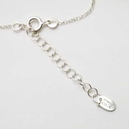 Minimalistische dünne Choker-Halskette aus recyceltem 925er Silber mit zarten quadratischen Perlen