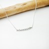 Minimalistische dünne Choker-Halskette aus recyceltem 925er Silber mit zarten quadratischen Perlen