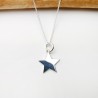 Kleiner Stern-Anhänger an dünnem Ketten-Choker aus minimalistischem recyceltem 925er Silber