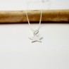 Petit pendentif étoile sur chaine fine ras de cou en argent 925 recyclé minimaliste