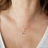 Petit pendentif étoile sur chaine fine ras de cou en argent 925 recyclé minimaliste