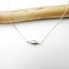Collier minimaliste pépite ras de cou en argent 925 recyclé pour femme made in France