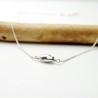 Minimalistische Nugget-Halskette aus recyceltem 925er Silber für Damen