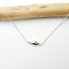 Minimalistische Nugget-Halskette aus recyceltem 925er Silber für Damen