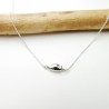 Minimalistische Nugget-Halskette aus recyceltem 925er Silber für Damen