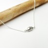 Minimalistische Nugget-Halskette aus recyceltem 925er Silber für Damen