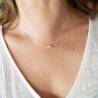 Minimalistische Nugget-Halskette aus recyceltem 925er Silber für Damen