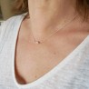 Collier minimaliste pépite ras de cou en argent 925 recyclé pour femme made in France