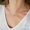 Collier minimaliste pépite ras de cou en argent 925 recyclé pour femme made in France