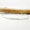 Minimalistisches dünnes Armband aus recyceltem 925er Silber mit Kette und quadratischen Perlen