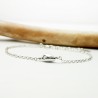 Dünnes Nugget-Armband aus minimalistischem, recyceltem 925er Silber mit verstellbarer Kette