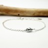 Dünnes Nugget-Armband aus minimalistischem, recyceltem 925er Silber mit verstellbarer Kette