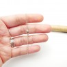 Dünnes Nugget-Armband aus minimalistischem, recyceltem 925er Silber mit verstellbarer Kette