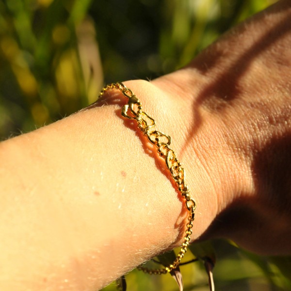 Bracelet réglable Volubilis en bronze doré à l'or fin Volubilis 52,00 €