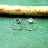 Maya big round stud earrings in recycled and upcycled 925 silver, c...