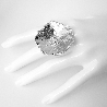 Grande bague réglable Petite Fleur des Pres en argent 925 fabriquée en France