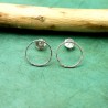 Maya big round stud earrings in recycled and upcycled 925 silver, c...
