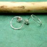 Maya big round stud earrings in recycled and upcycled 925 silver, c...
