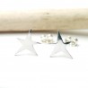 Recycled sterling silver star stud earrings