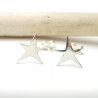 Boucles d'oreilles puces tendance étoile en argent 925 fabriquées en France