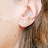 Recycled sterling silver star stud earrings