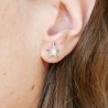 Recycled sterling silver star stud earrings