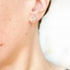 Boucles d'oreilles puces créateur étoile en argent 925 recyclé fabrication française