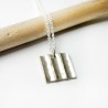 Unisex-Bambus-Halskette aus recyceltem 925er Silber