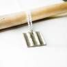 Unisex Bamboo Recycled 925 Silver Necklace