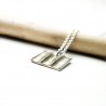 Unisex Bamboo Recycled 925 Silver Necklace