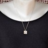 Collier en argent 925 recyclé Bamboo unisexe