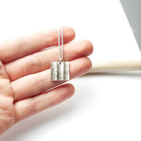 Unisex Bamboo Recycled 925 Silver Necklace