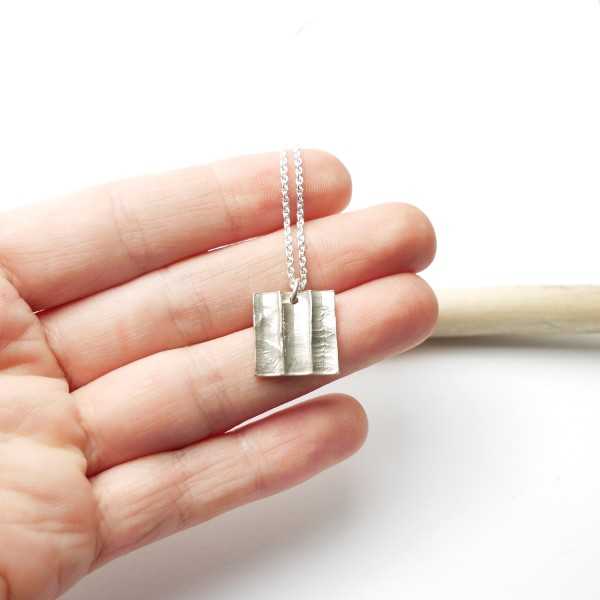 Unisex Bamboo Recycled 925 Silver NecklaceUnisex Bamboo Recycled 925 Silver Necklace