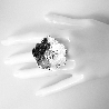 Grande bague pour femme réglable Petite Fleur des Pres en argent 925