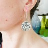 Long Sterling silver Morning Dew pendant earrings Morning Dew Desir...