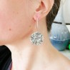 Long Sterling silver Morning Dew pendant earrings Morning Dew Desir...