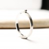 Alliance sablée empilable argent 925 recyclé montée d'une perle en ...
